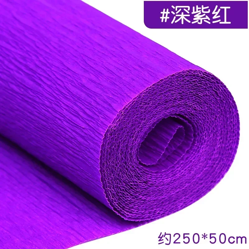 Colored Crepe Paper Roll for DIY Crafts and Gift Wrapping (50x250cm)