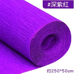 Colored Crepe Paper Roll for DIY Crafts and Gift Wrapping (50x250cm) (Imperial purple)