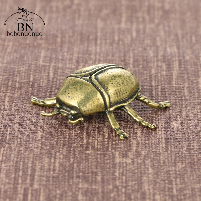 固体ブロンズカブトムシてんとう虫置物ミニチュアティーペット面白い