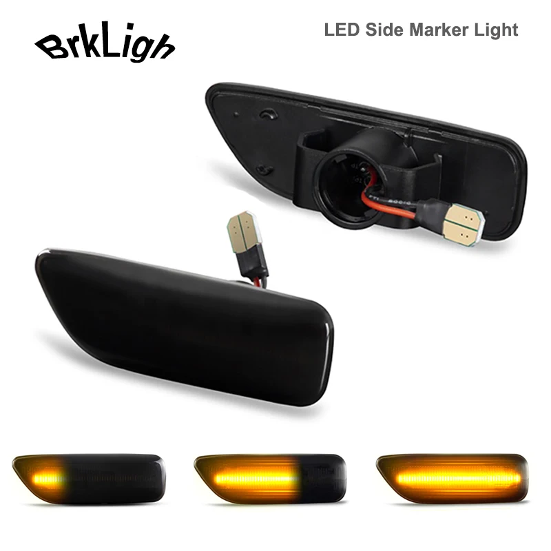 

2Pcs For Volvo S60 S80 XC90 MK1 V70 MK2 XC70 LED Dynamic Side Marker Lights Turn Signal Blinker Lamps Amber Canbus Car-Styling