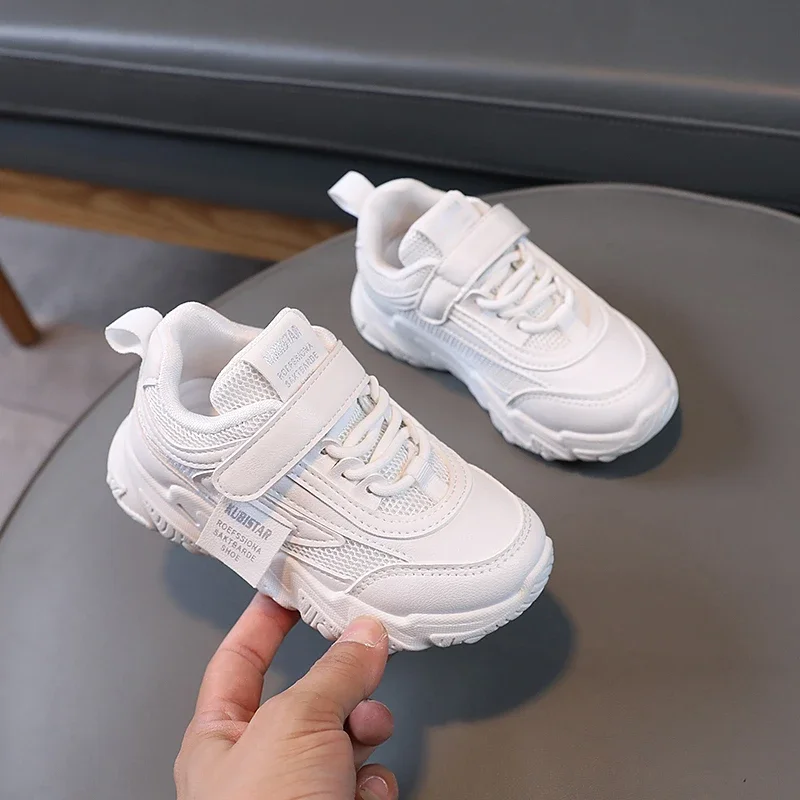 Fashion Kids Sports Shoes for Boys Girls Breathable Air Mesh Hook & Loop 2025 Hot Spring Autumn Children Running Casual Sneakers