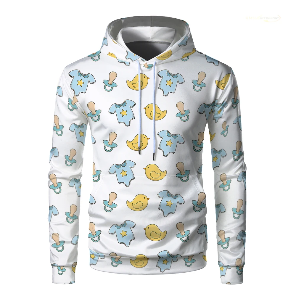 

3D Printed Hoodies Fun Little Fresh Kawaii Patterns for Men and Women Cute Little Yellow Duck Hoodie Full Size Hoodie for Kids
