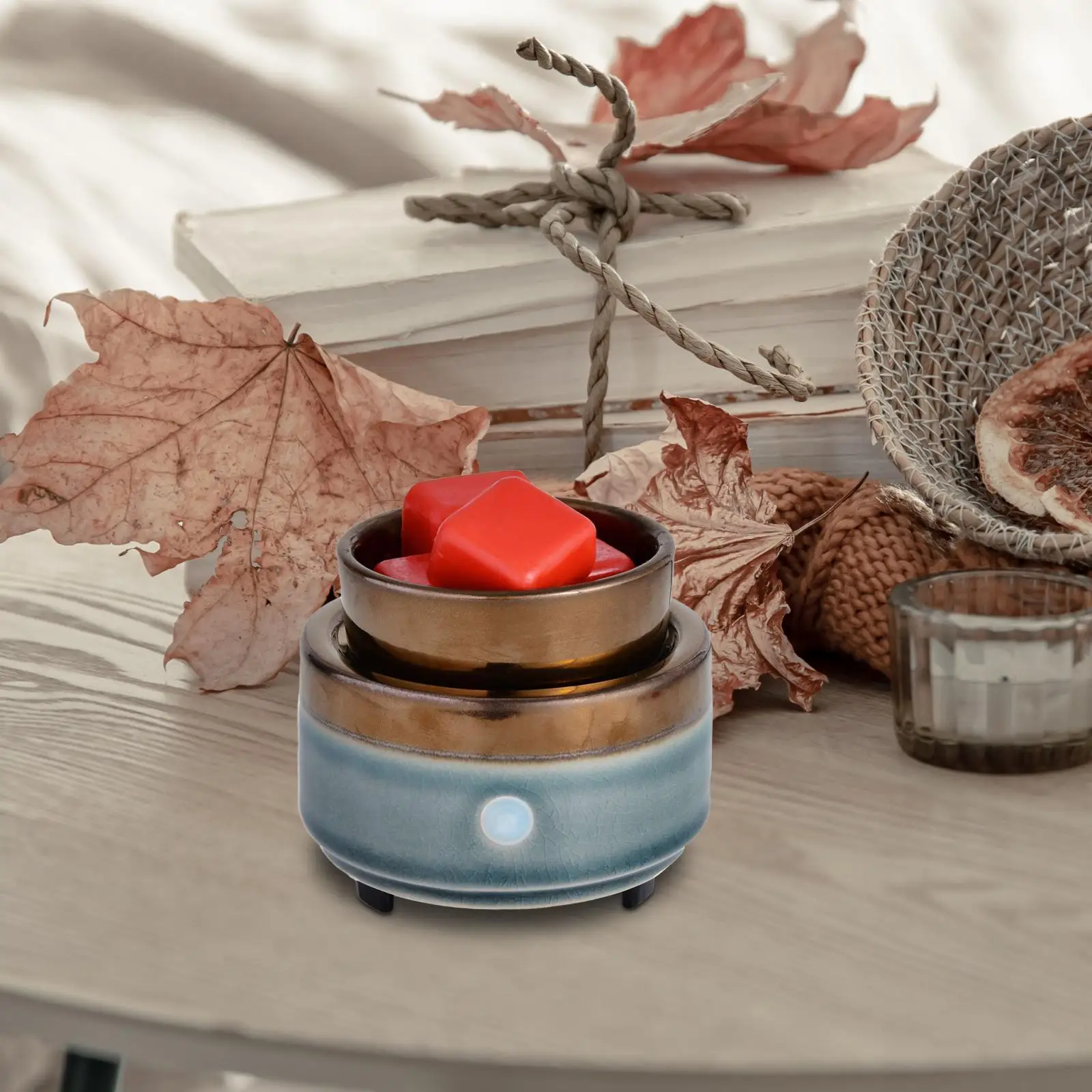 Electric Scented Wax Melt Warmer US 110V Plug Portable 11x9cm Wax Melter Fragrance Diffuser for Garage Basement Multifunctional