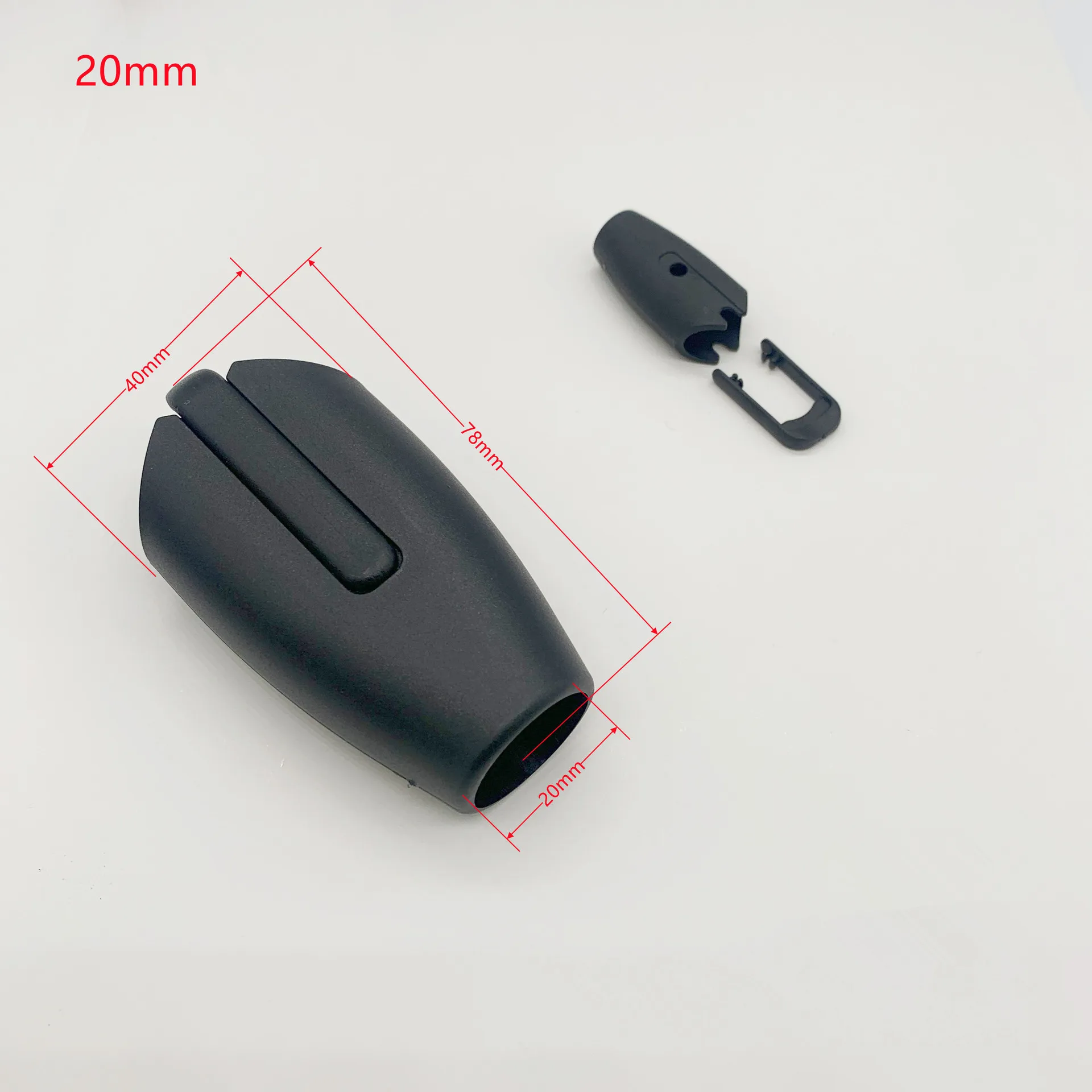 로프 플라스틱 클램프 블랙 POM 버클 직경 8mm 10mm 12mm 14mm 16mm 18mm 20mm 22mm