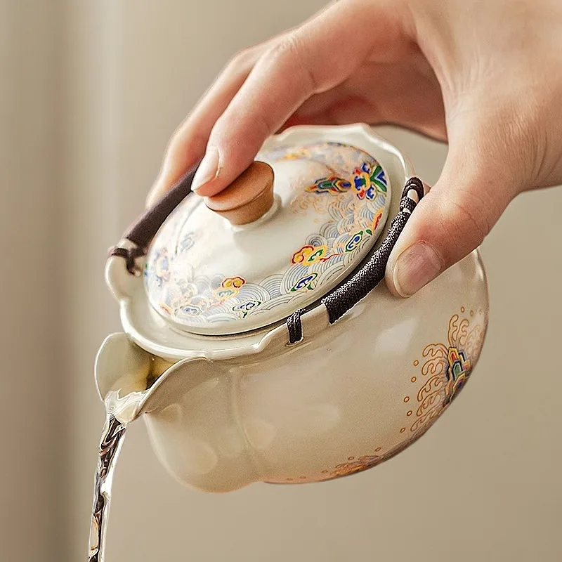 Beiges Kräutertee-set Für Eine Person Mit Hitzeschutzschale_voghion.com