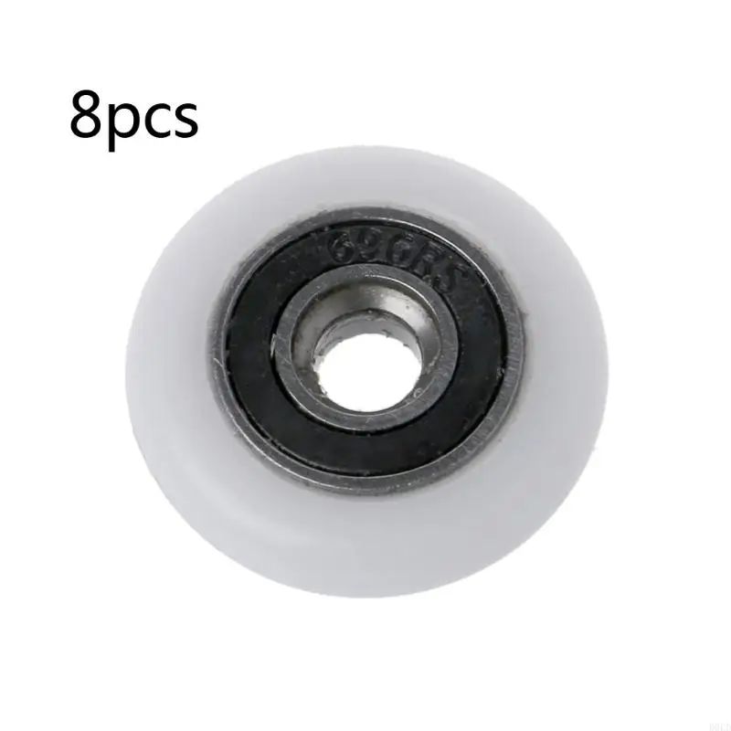 8pcs Shower Door Rollers Runners Replacement Part Bathroom Glass Door Runner Sliding Shower Roller Wheel D0LD
