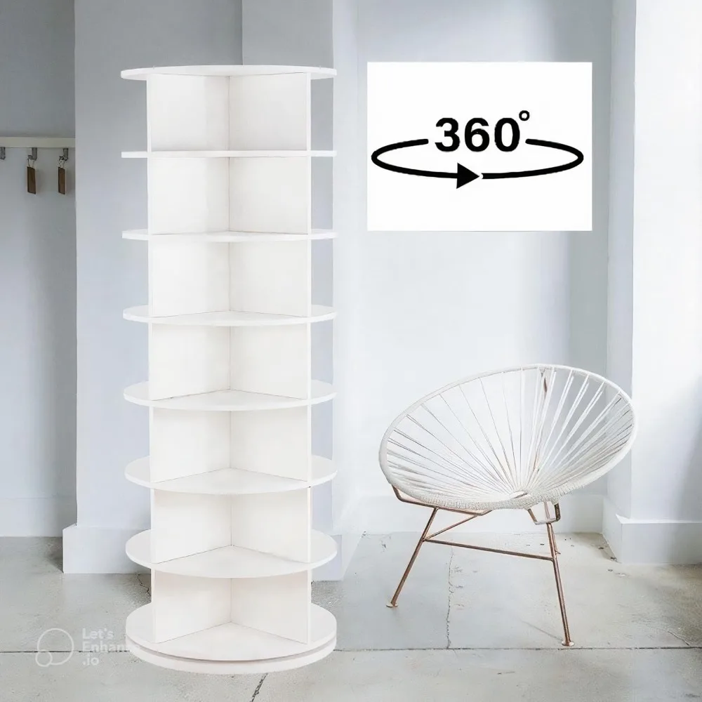 

Original Rotating shoe rack 360°, Spinning shoe rack, One and only that contains 35 shelves. 7-tier hold over 35 pairs of shoes,