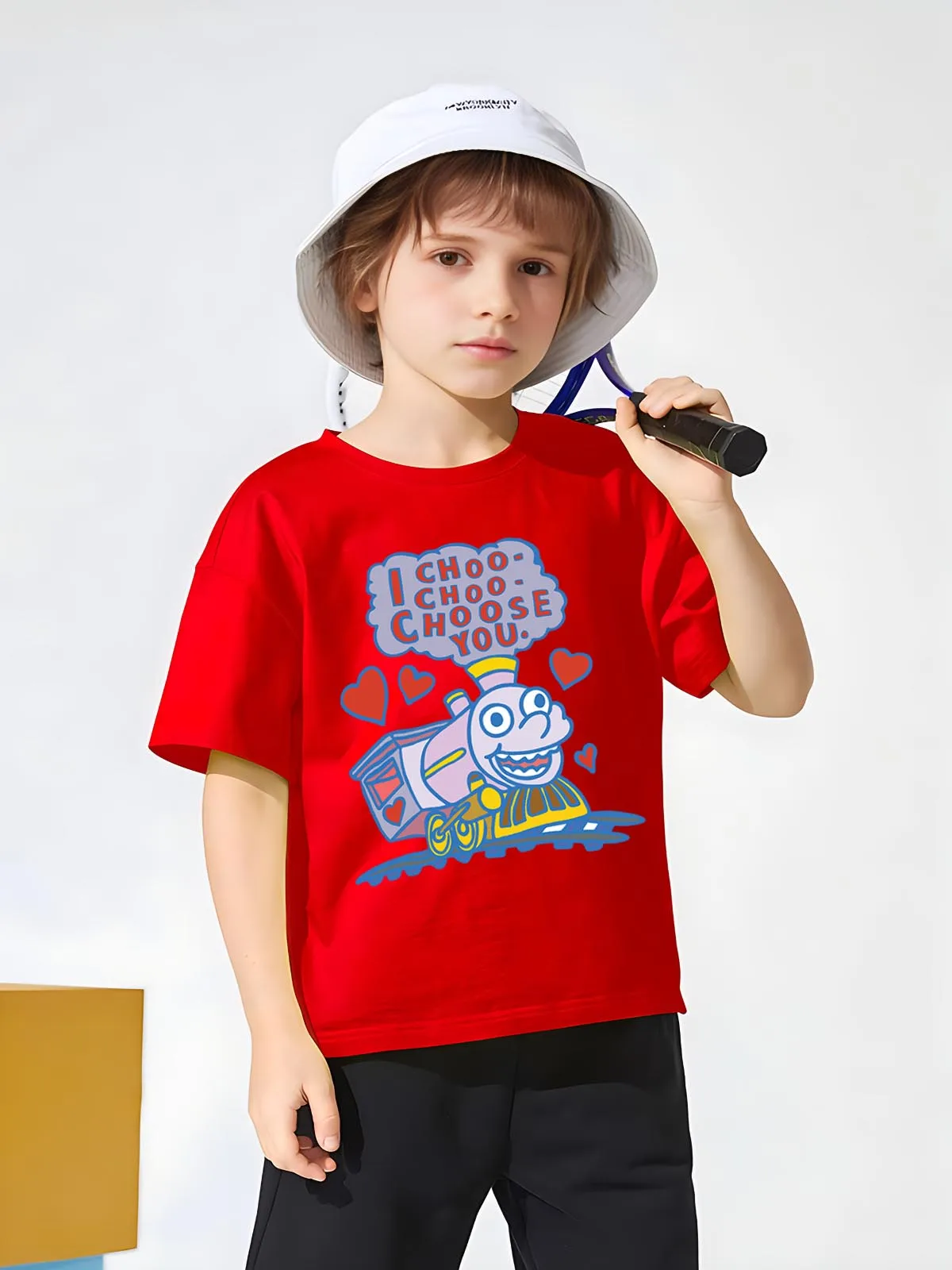 Bambini Choo Choo Train T Shirt Maglietta In Cotone Per Bambini Vestiti Classici I Scegli Te T-Shirt Ragazzi Animal Print Top Wish Asha