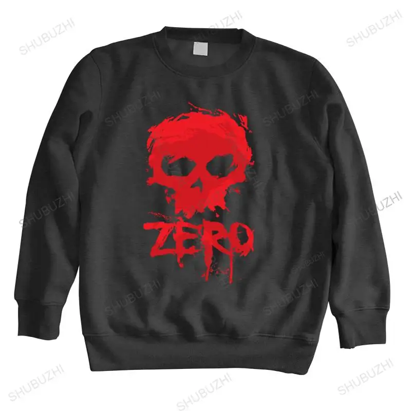 

New ZERO Original Skate Vintage Skull Men's Black sweatshirt Size S To 3XL autumn long sleeves Cotton hoodie Top sweatshirts