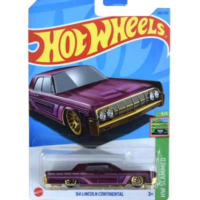 23Q Case Hot Wheels Car Lincoln Continental 1/64 Kid Boys Toys for Children Diecast HW Slammed Metal Model Gift