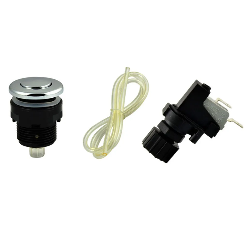 

16A On Off Push Air Button Switch Whirlpool Jet Set Bath Spa Tubing Garbage Disposer Air Switch Button Kit Random Color