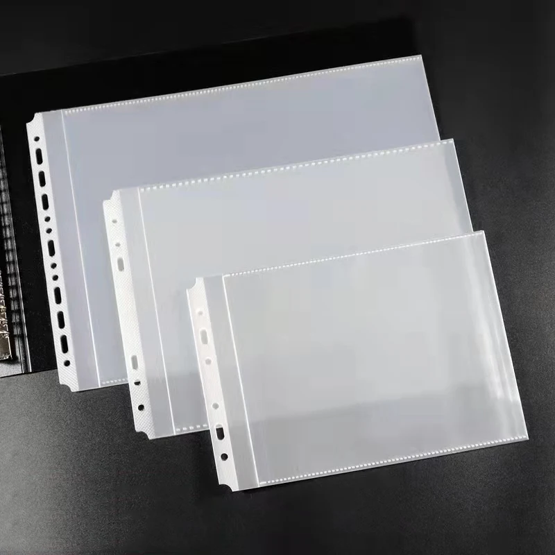 50pcs Transparent Folder Bag A4 B5 A5 Horizontal Documents Sheet Protectors Filing Products Paper Refills Office School Supplies