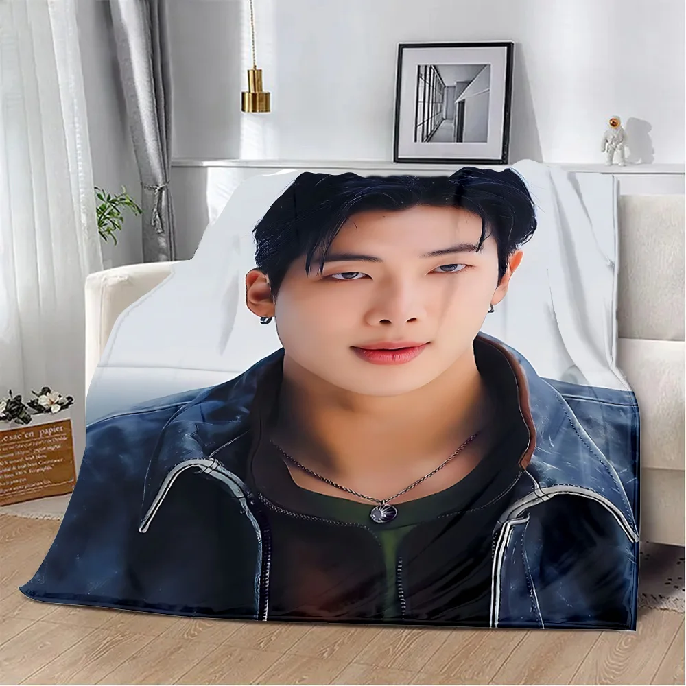 Cartoon Printed Blanket B-BT21S Picnic Blankets Warm Blanket Soft and Comfortable K-Kim NamS JoonS Home Travel Birthday Gift 2