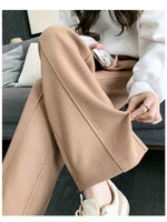 Autumn Maternity Casual Trousers High Waist Striped Patchwork Floor-length Pregnant Woman Wide Leg Pants Loose Pregnancy Clothes 1