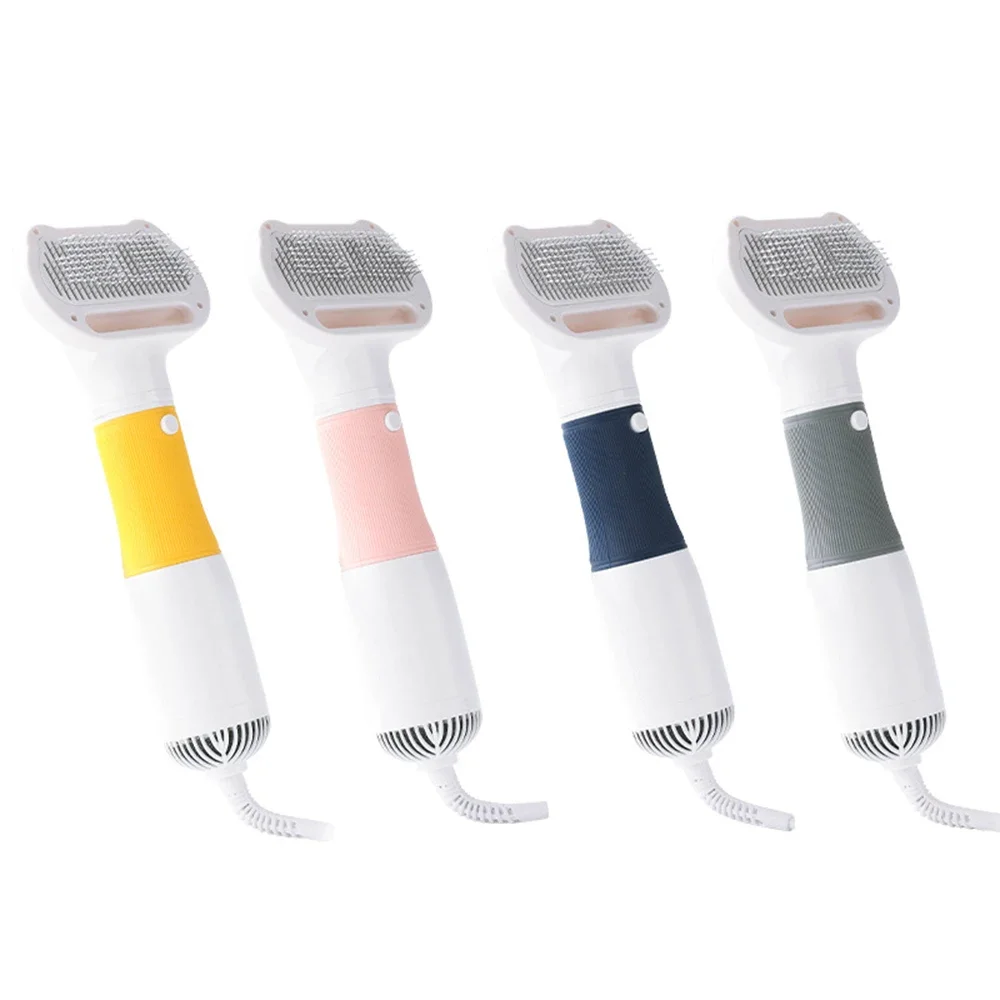 Pet Hair Dryer with Slicker Brush 57dB Low Noise Temperature Dog Grooming Hairdress 3 in 1 Portable Puppy Safe Blower