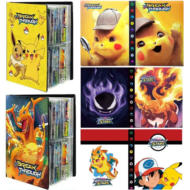 Pokemon Cards 240Pcs Album Pokemon Pikachu Cards Album Book Cartoon Anime Charizard Game Card GX EX Holder Collection Folder Kid Cool Toy Gift pokemon cards