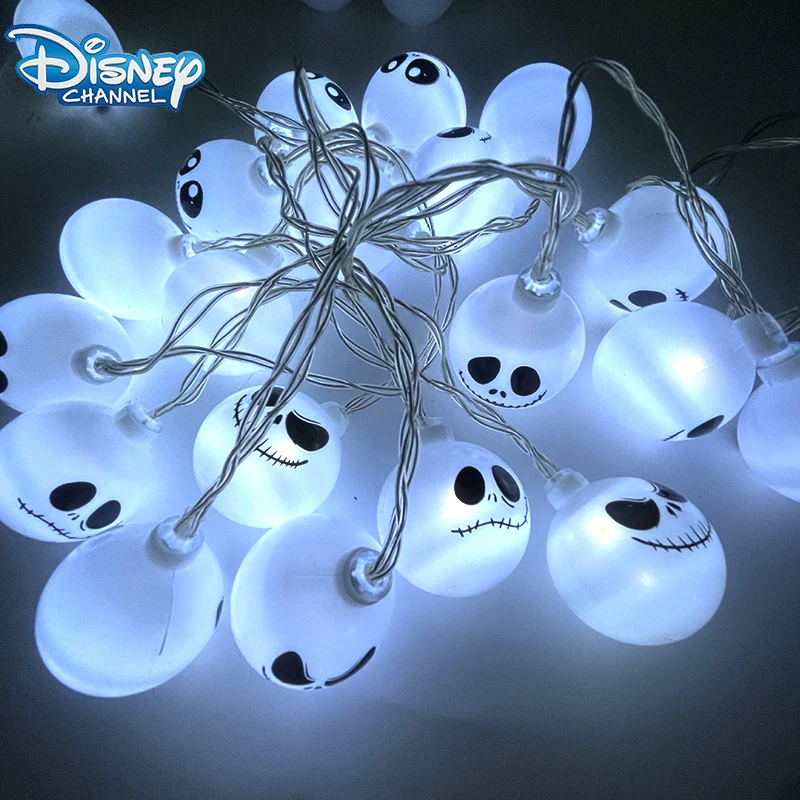 Disney Jack The Nightmare Before Christmas Night Light Christmas Halloween Luce Decorativa Cute Led Light Colorful String Light