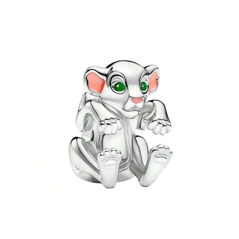 S925 Silver Miniso Disney The Lion King Simba Beads Charms Fit Original Pendant Bracelet Women DIY Jewellry Accessories Making 5