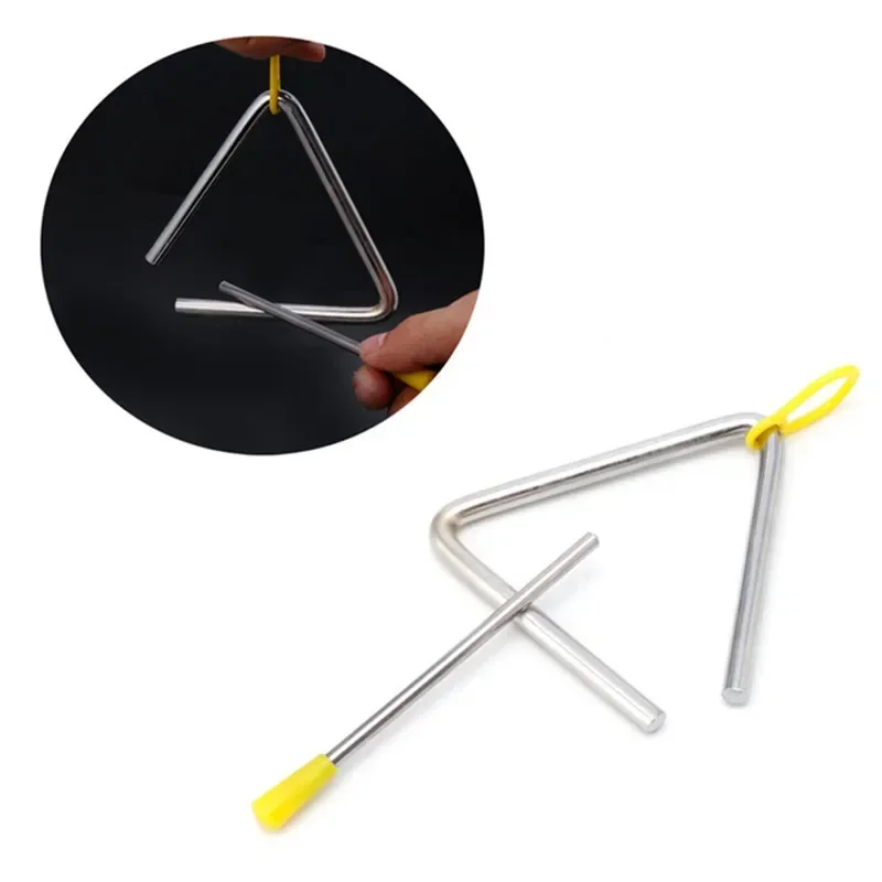 Triangle Orff Musical Instruments for Children, Band Percussion Educational Musical, Triangolo 4 ", 5", 6 7", 8