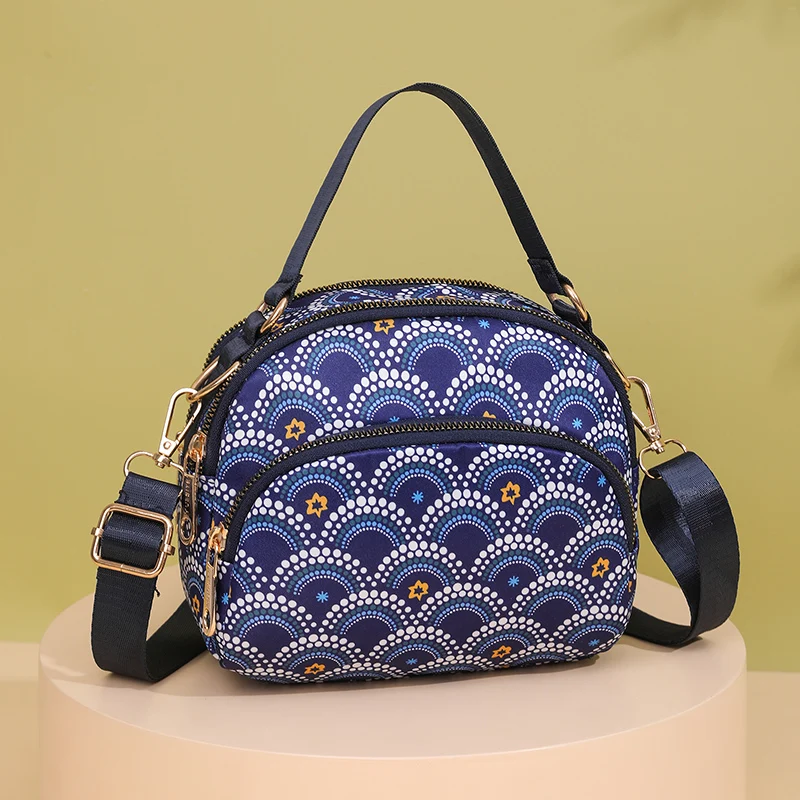 Pastoral style Cloth Crossbody Ladies Casual Shoulder Bag Nylon Waterproof Handbag Daily Women Shopping Travel Messengerbag
