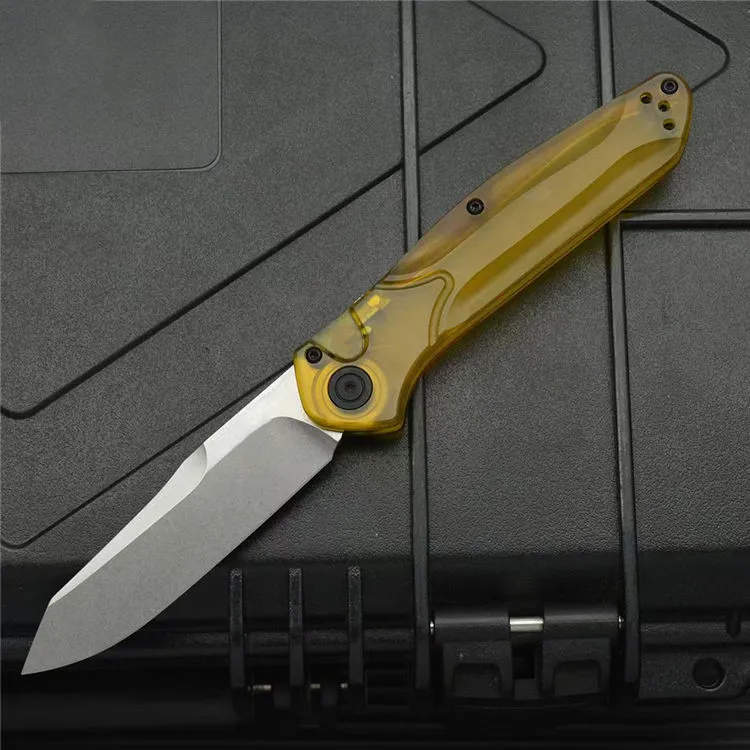 

Pocket BM 9400 Osborne OTF Folding Knife D2 Reverse Tanto Blade PEI Handles Outdoor Tactical Safety Knives Camping EDC Tools