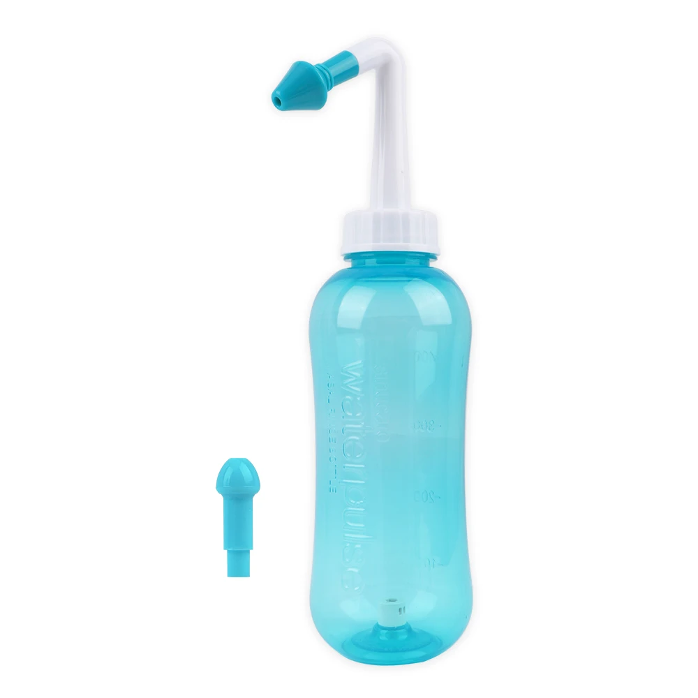 Multi-Size Nasal Rinse Bottle & Cleaner with Nose Protector