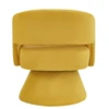 Modern Swivel Barrel Chair Upholstered Velvet Round Accent Chairs 360 Degree Comfy Swivel Chair with Open Backrest Single Chair 5