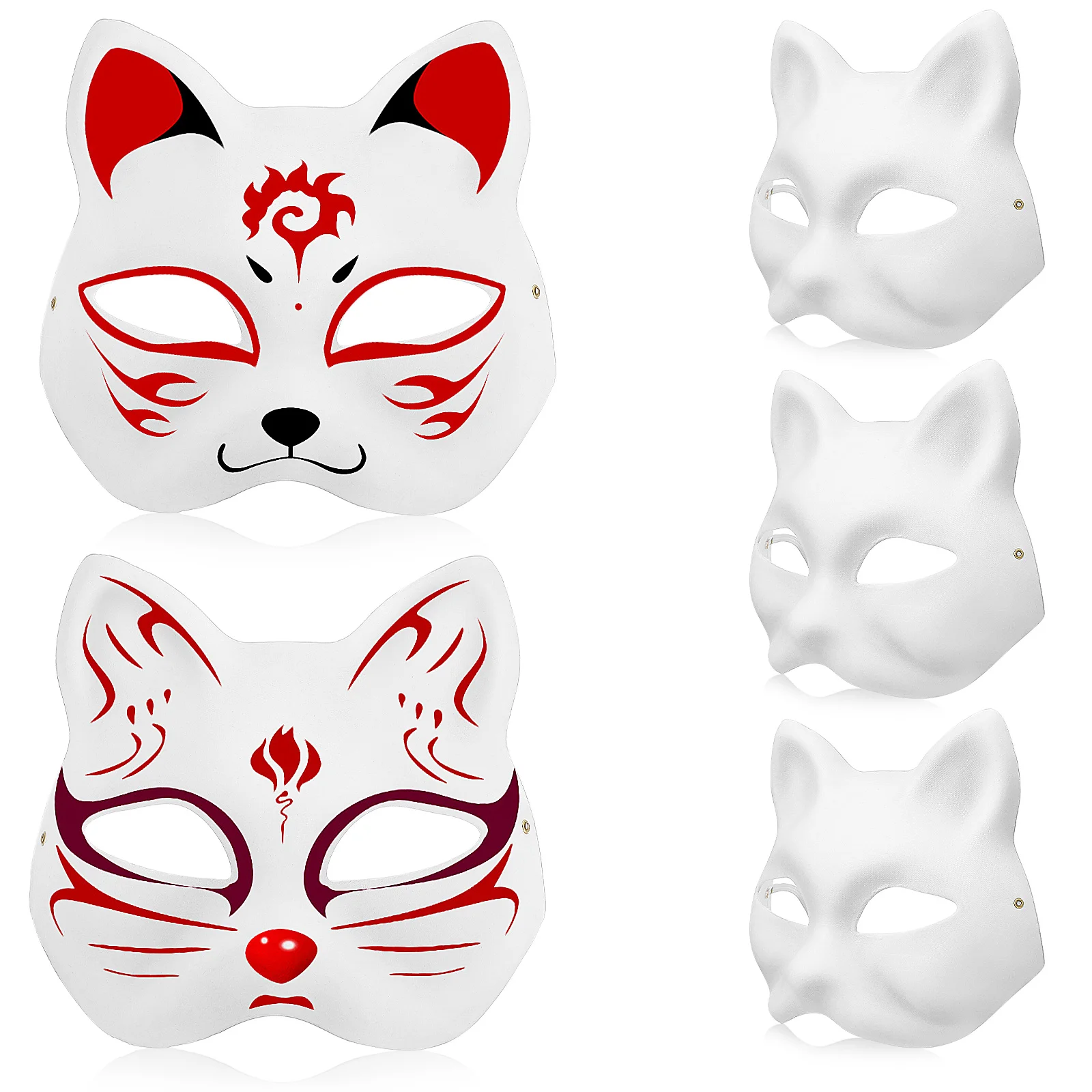 DIY Hand Painting Masks Blank Masks Unpainted Cat Masks Diy Masquerade Masks Animal Masks Carnival Costume Accessories