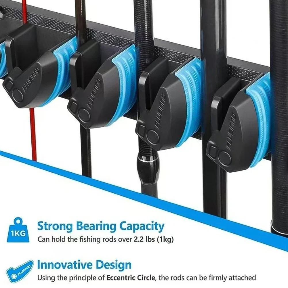 Fishing Rod ABS Holders Fishing Rod Storage Display Rack Pendant Wall Mounted Nine in One Accessories Outdoor