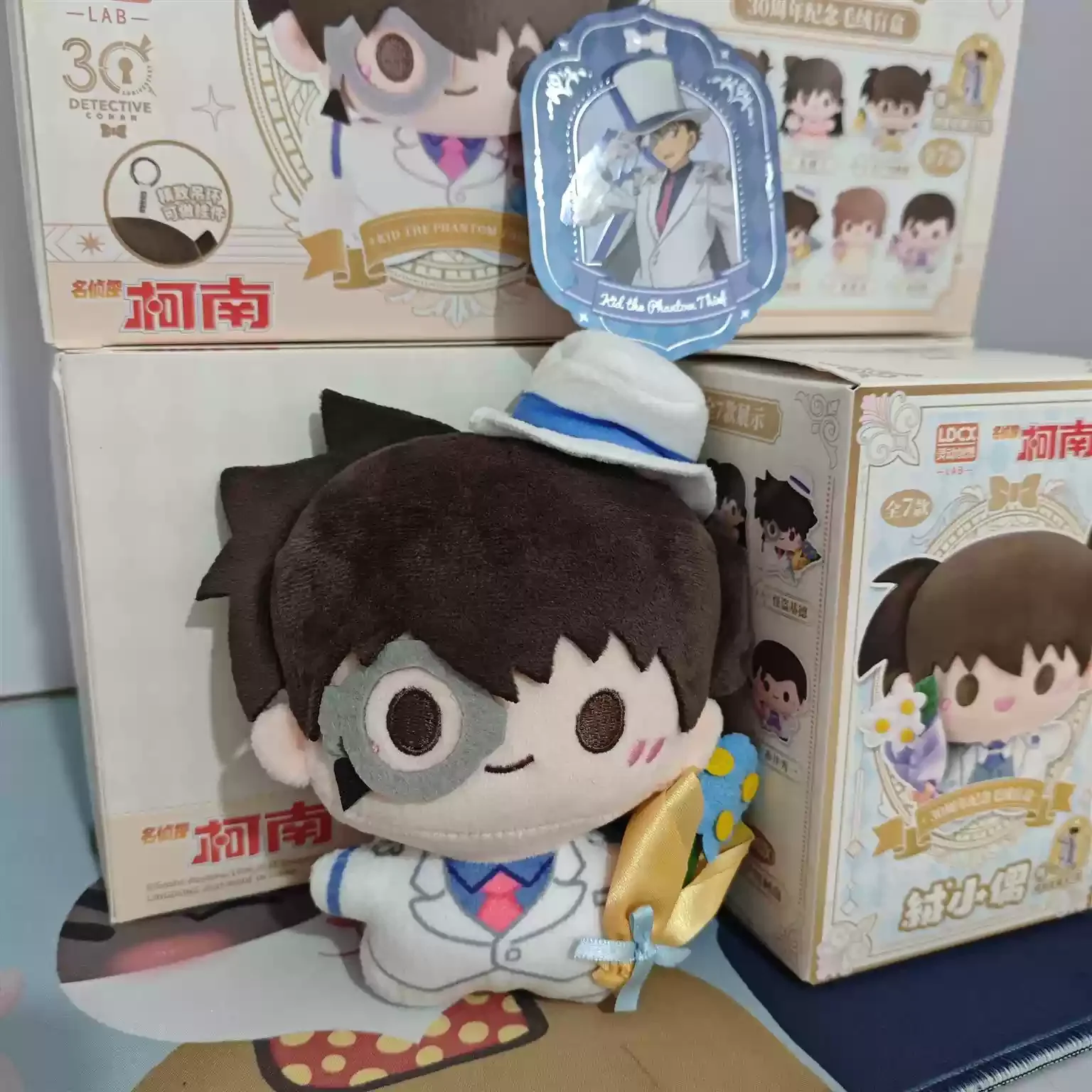 【新品未開封】名探偵コナン　コナン展30周年　怪盗キッド　ぬいぐるみ Detective Conan 30th Anniversary Plush Blind Box - Official Cute