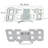 Horloge murale numérique avec alarme électronique, montres de bureau, décoration de la maison moderne pour chambre à coucher, horloges de table LED intérieures, salon 6