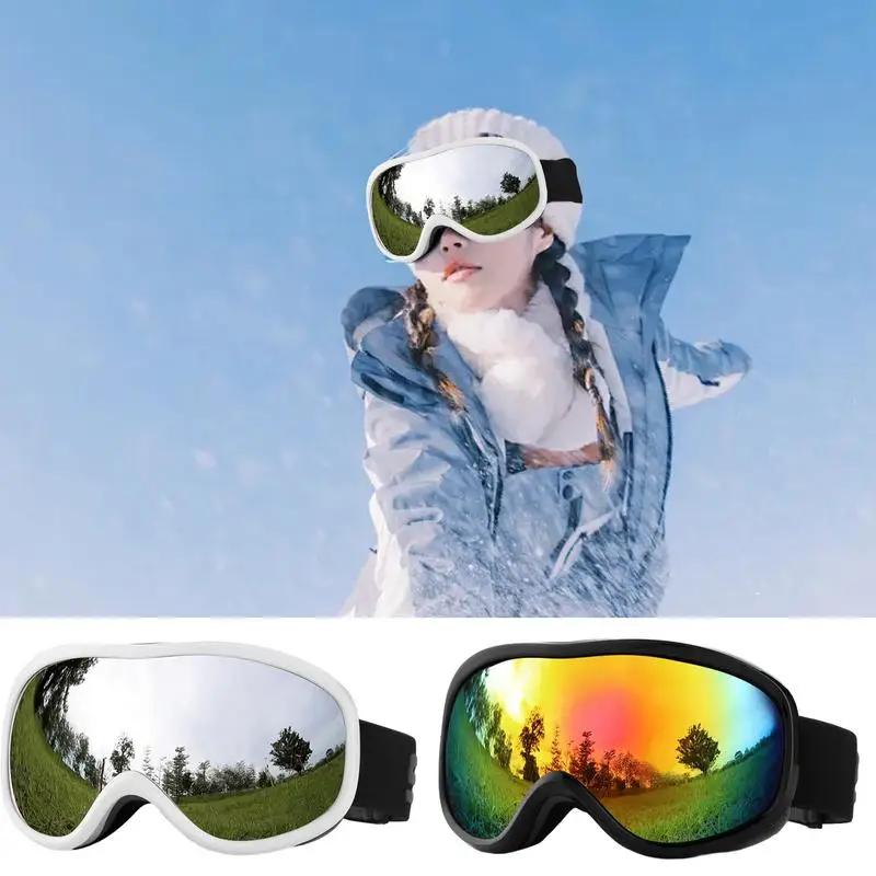 Women Men Ski Goggles Winter Snow Ski Anti-Fogging Goggles Over Glasses Cold Weather Eye Protection Outdoor Sports Adult Youth 2