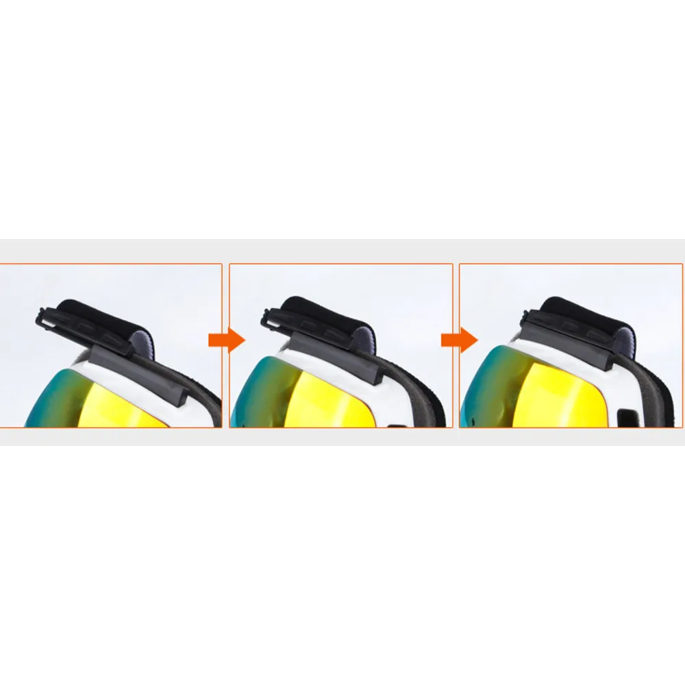 Large spherical foldable myopia glasses, double-layer anti fog adult skiing glasses_voghion.com