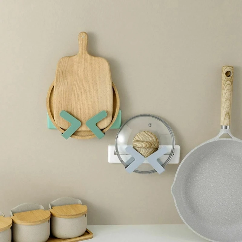 3 Pcs/set Pot Lid Holder Wallmounted Hanging Holder For Pan Pot Cover