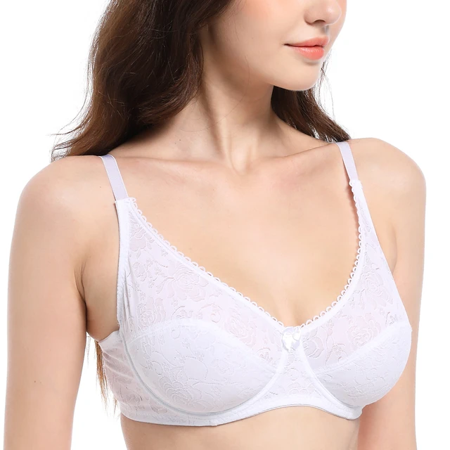 Plus Size Sexy Lace Bras For Women Underwire BH Perspective Bra