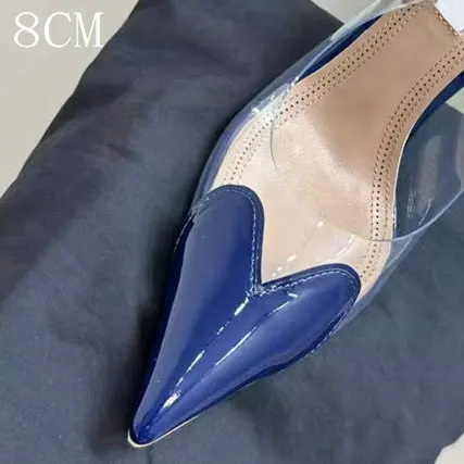 Dark Blue 8CM Heel