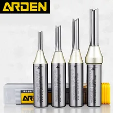 

Arden 1/4 Shank TCT Straight End Mill 2 Flutes Woodworking Tool Carbide Cutter Router Bit For MDF Plywood Chipboard Slot Drill