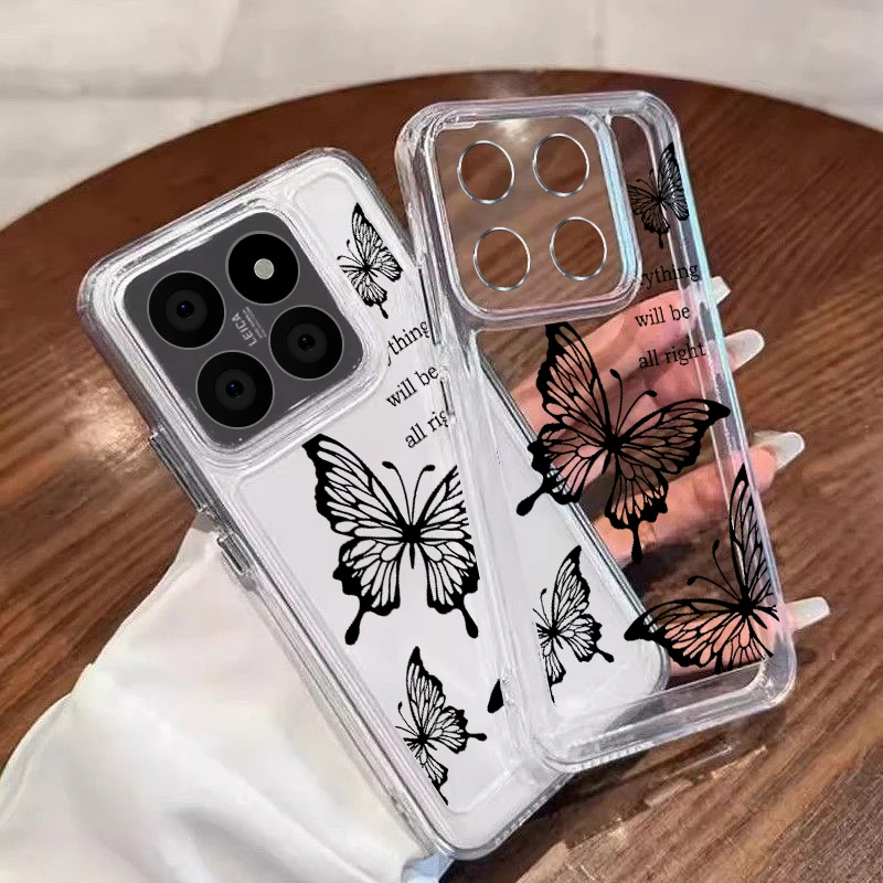 Elegant Hollowed Out Butterfly Clear Phone Case