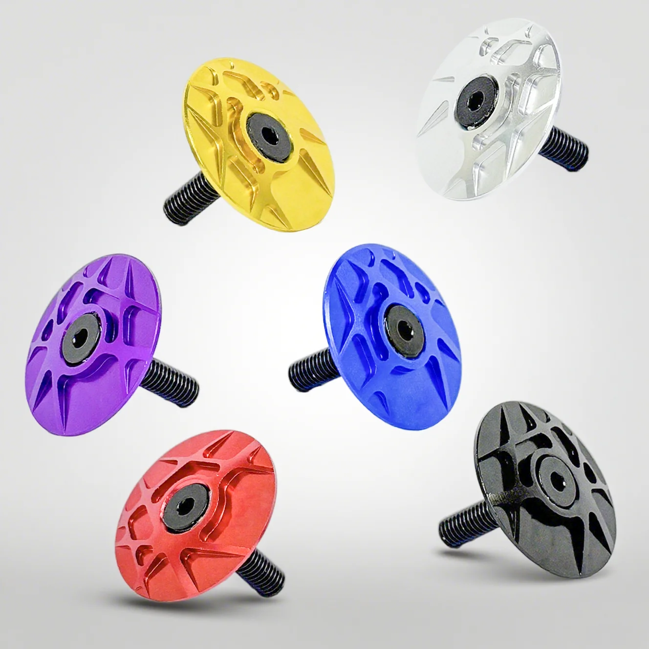 Bike Headset Cap Aluminum 7075 Head-cap Headset Acessories Extra Light CNC Machined Top and Titanium Bolt Stem Cap Bicycle Part bicycle headset bike stem cap bicycle head cap