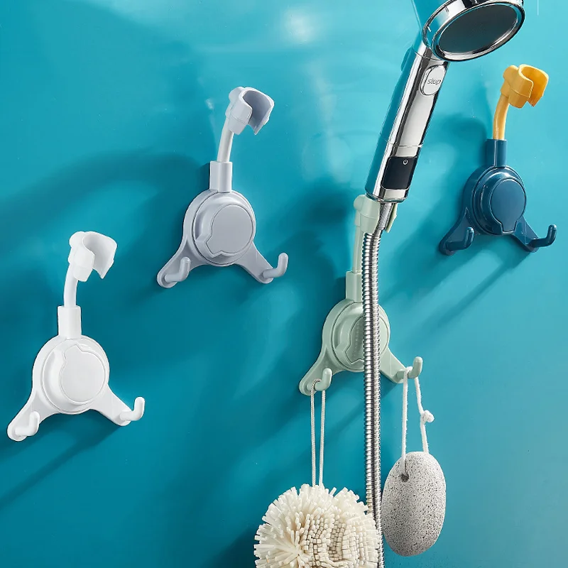 

360° Shower Head Holder Shower Bracket Adjustable Suction Cup Bathroom Clamp Holder Replacement Universal Wall Mount Hooks Stand