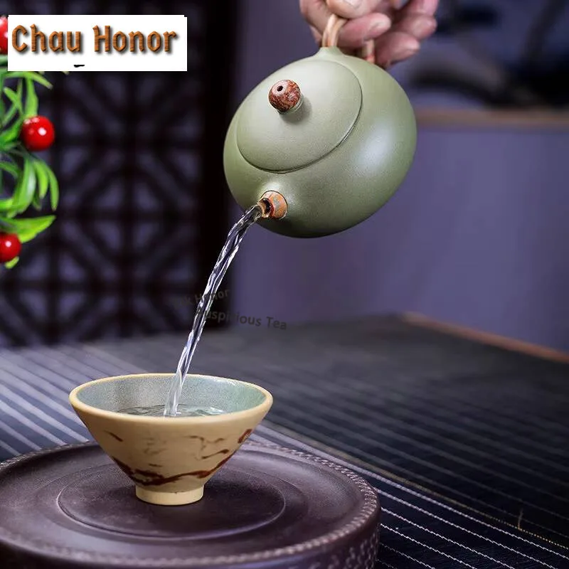 220ml Yixing Boutique Purple Clay Teapots Master Handmade Xishi Tea Pot Raw Ore Beauty Kettle Chinese Zisha Tea Set Accessories