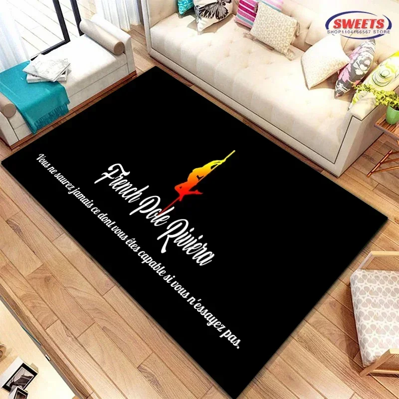 16 Styles Pole Dance Art Printing Carpet Home Decor Mats Pole Dance Classroom Large Area Four Seasons Floor Mat Machine Washable