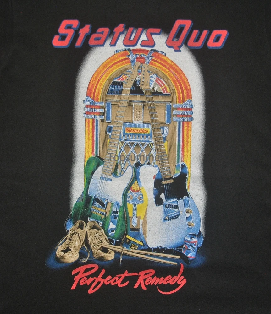 

Vintage 1989 Status Quo Perfect Remedy Tour T Shirt