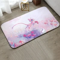MINISO Pokemon Mew Floor Mat Doormats Home Carpet Foot Bathroom Absorbent Anti-Slip Home Decor 2