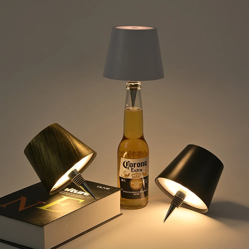 Retro Wine Bottle Ring Light 360 Three Color Ring Light Effect Touch Dimming Indoor and Outdoor Dual Use Decorative Light