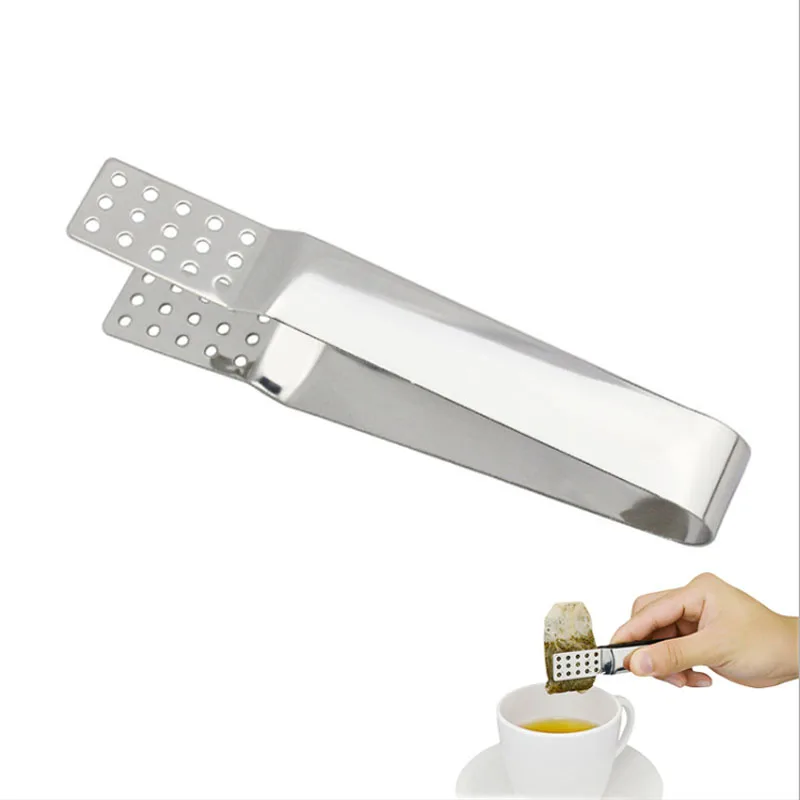 Tea Bag Tongs Stainless Steel Tea Bag Clip Tea Bag Tong Squeezer Resistant Teabag Food Set Clip