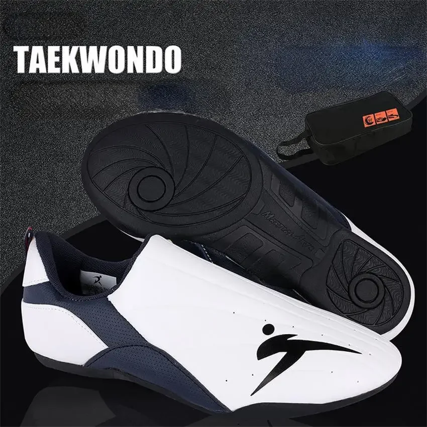 Description Picture 3 of itemThick Soft Sole Breathable Men Martial Arts Kung Fu Boxing Shoes Adult Kids Wear-Resistant Taekwondo Shoes Coach Karate Sneakers