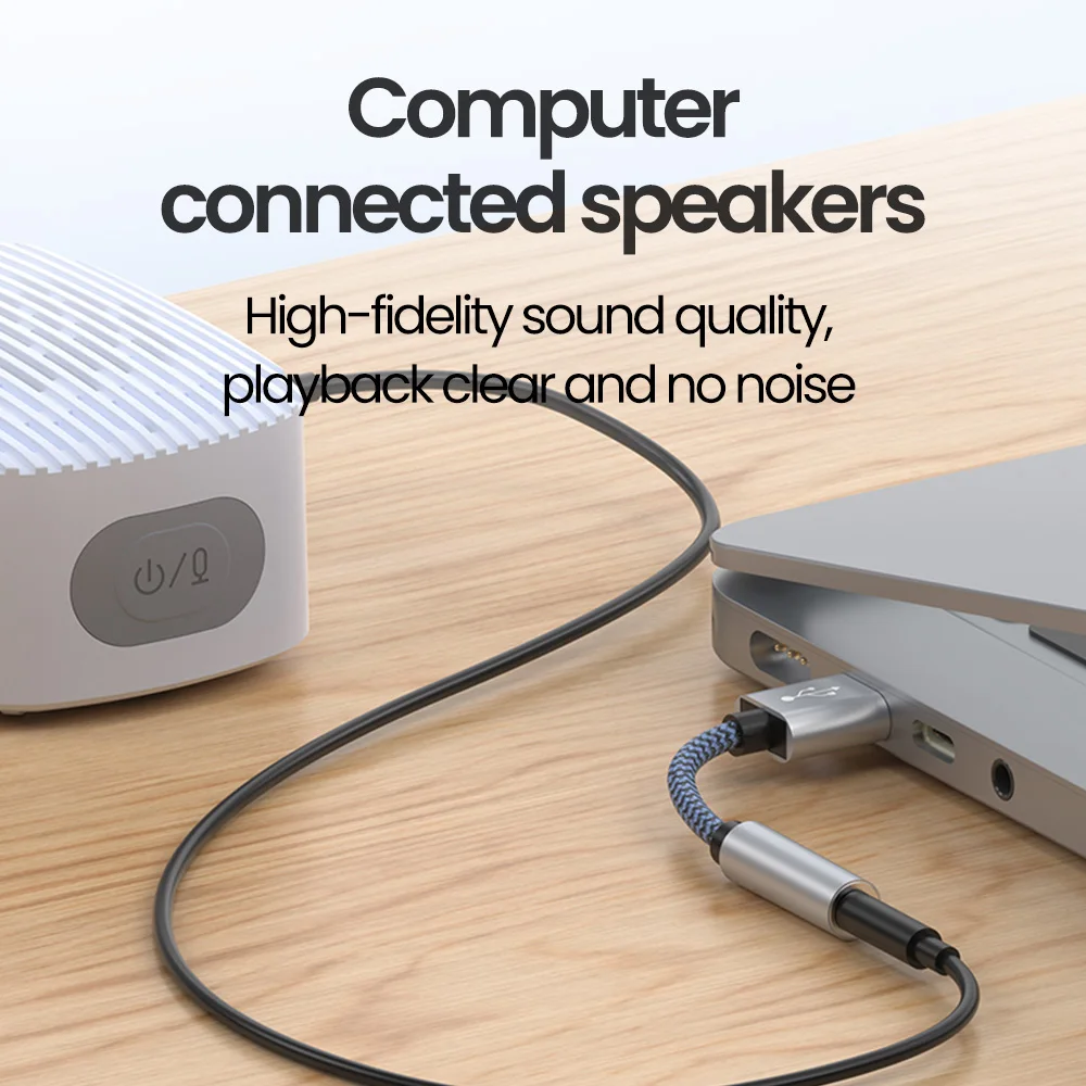 Universal USB-C to 3.5mm Audio Jack Adapter - Headphone & Mic Compatible Converter Cable