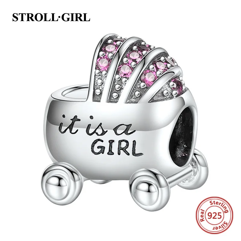 Fine Diy Beads Baby Boy and Girl Carriage Charms Collection Silver Color 925 Fit Authentic European Bracelet Jewelry Gift gucci ring