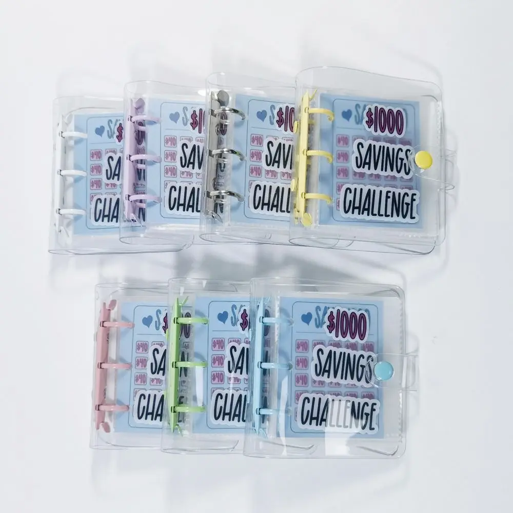 Mini raccoglitore per risparmiare denaro $ 150/300/500/1000 Mini raccoglitore economico in PVC Durevole e impermeabile Libro delle sfide di risparmio - immagine 2